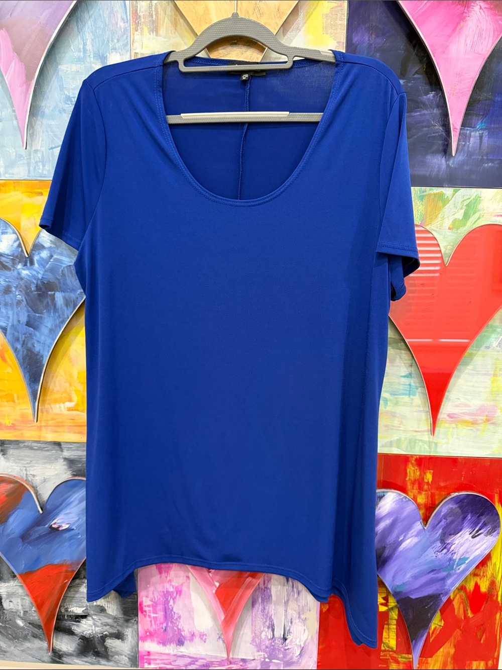 Slinky Brand Women's Scoop Neck Short Sleeve Top
